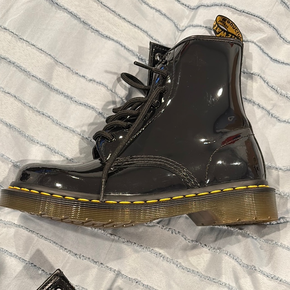 Dr. Martens Black Patent Leather Boots